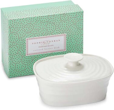 Portmeirion Home & Gifts Butter Dish (White)