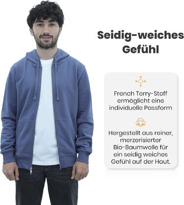 Унісекс худі на блискавці SoftSpun зі 100% бавовни, вінтажний індиго, розмір M