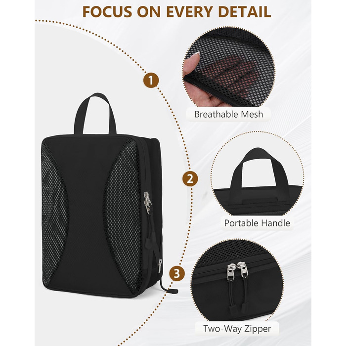 Органайзери для валізи Anjing Compression Cubes - 10 шт., компресійні кишені для подорожей, сірий колір