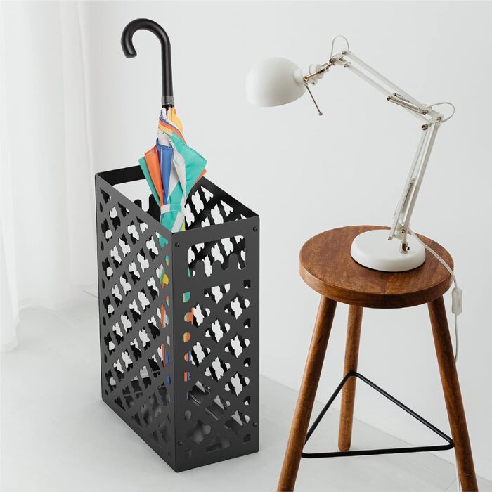 Mango Monstera Umbrella Stand - Black | Modern Plant Stand for Entryway