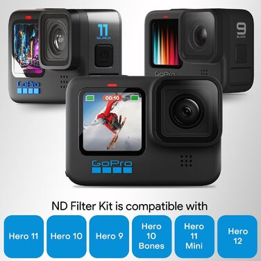 Фільтри ND/CPL для GoPro Hero 12/11/10/9 Black (6 шт.): ND8, ND16, ND32, ND64, ND1000, CPL. Аксесуари для екшн-камери