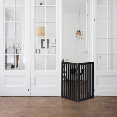 Захисне ворота для собак Relaxdays, розкладне, 91,5 x 103 см, чорний, MDF