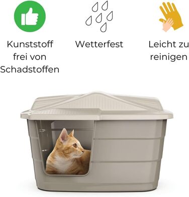 Кітниця/Будка для собак Outdoor/Indoor, вологостійкий пластик, для дому та вулиці