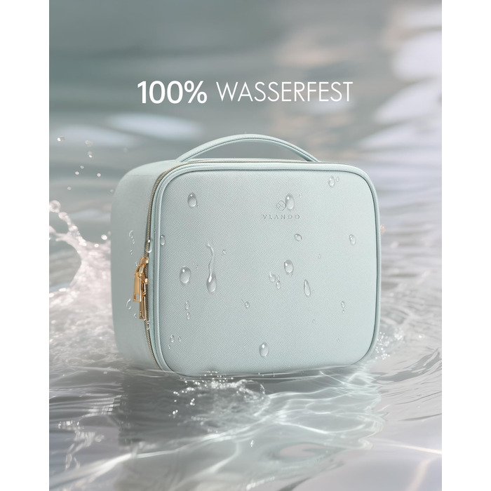 Чемоданчик для косметики Vlando, дорожній, великий, водонепроникний, для жінок, чоловіків, дівчаток, синій, з організатором