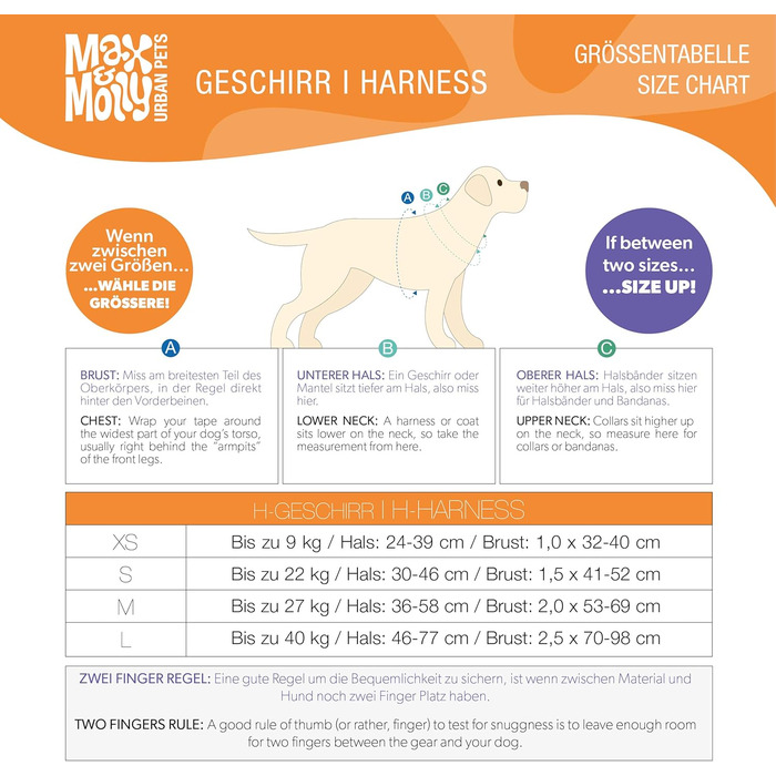 Нашийник для собак Max & Molly H-подібної форми, Ultrabequemes Geschirr Hund, Neopren, XS, Маленькі породи, М'який, Безпечний, Ultraleicht, для маленьких собак