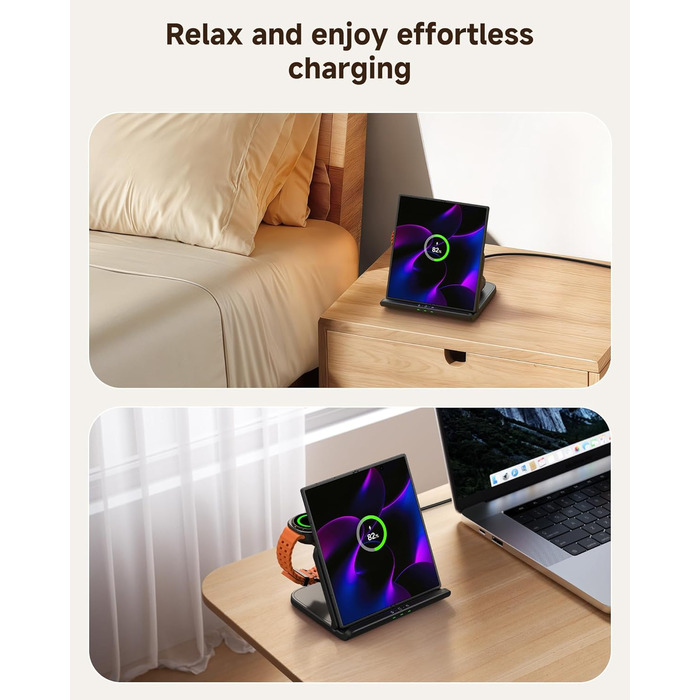 Зарядна станція SwanScout 705S для Samsung Galaxy Z Fold 7/6/5, Pixel 9 Pro Fold, Galaxy Watch 8/Ultra, Galaxy Buds 3 (без адаптера)