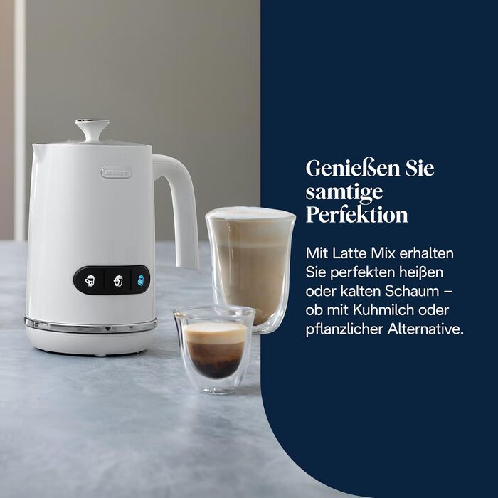 Електричний спінювач молока De'Longhi LatteMix EMF3.W, 250 мл, білий