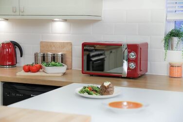 Мікрохвильова піч Russell Hobbs RHMM701R, 17 л, 700 Вт, червона