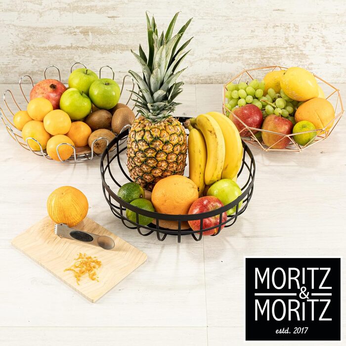 Таця Moritz & Moritz Obstschale Roségold, 27,5 см - фруктова таця з рожевого металу, кошик для подарунків, фруктів, овочів та хліба