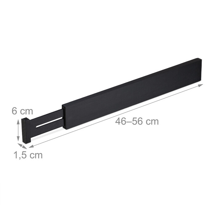 Relaxdays 4-Piece Drawer Dividers in Black