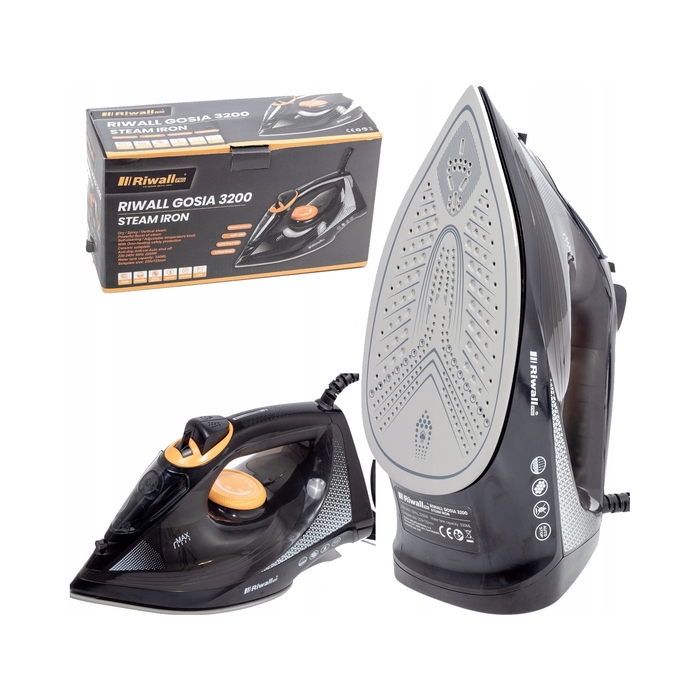 Парова праска з функцією самоочищення, керамічним покриттям та високою потужністю RIWALL