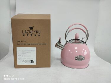 Квітковий чайник 2.6L з нержавіючої сталі з термостійкою ручкою, сумісний з усіма плитами (індукційними)