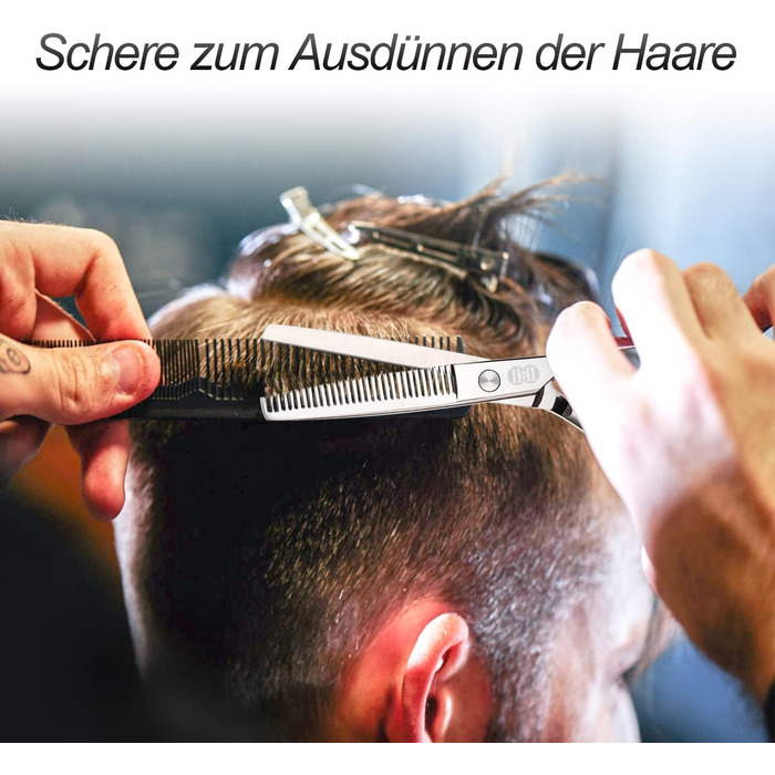 Професійний набір фенів CIICII: фен для волосся та фен для бороди (6,7 дюйми) для чоловіків, жінок та домашнього використання. Чорний та срібний