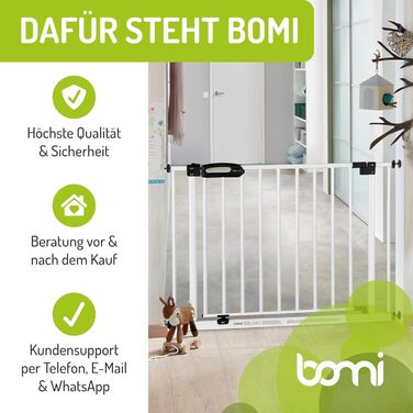 Захисне ґратка BOMI Mira для дверей | Захист від котів з люком | Ідеальне перегородження для собак, котів та цуценят | Металеве ґратка для собак у квартирі, білий колір | Набір Y-адаптерів (M10), 4 шт., сріблястий