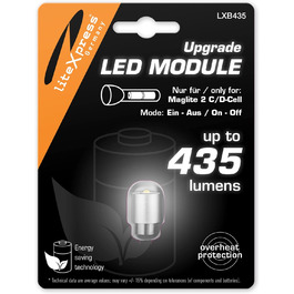 LED-модуль LiteXpress LXB435 для Maglite 2 C/D, 435 люмен, заміна лампи криптон/ксенон