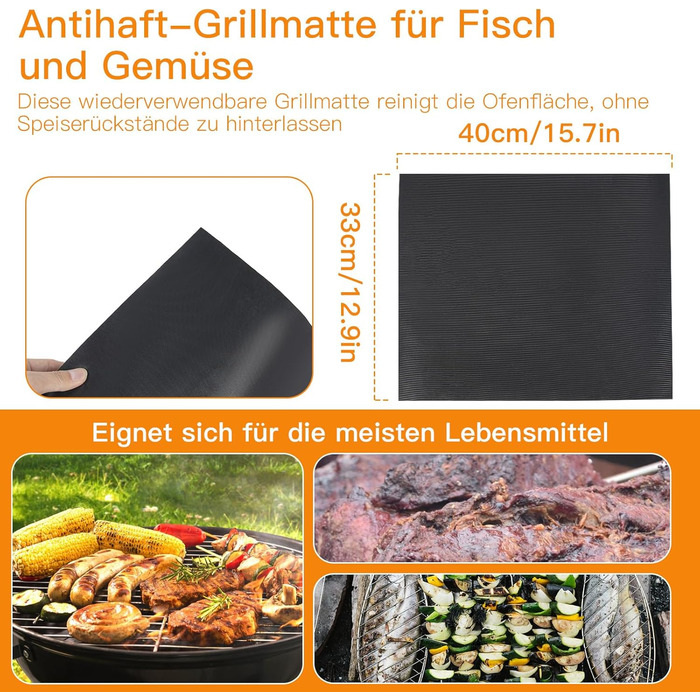 Набір грилю OUUTMEE 30шт з алюмінієвим кейсом: шампур, щипці, лопатка, ніж, пензлик для соусу. Інструменти для грилю, кемпінгу та відпочинку на природі