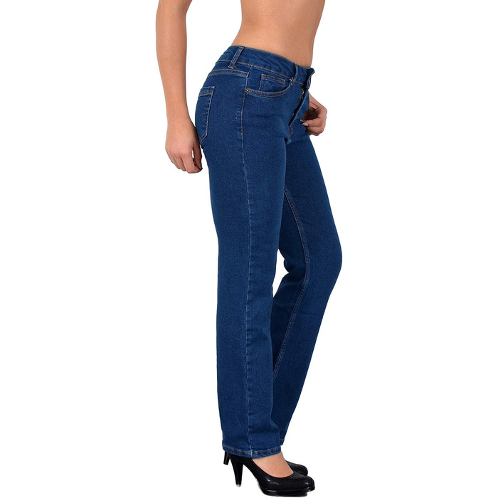 Джинси ESRA жіночі прямі з високою талією, стрейч, модель G200, розмір 34/J560