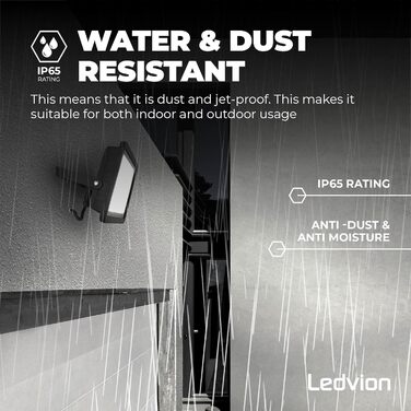 Світлодіодний прожектор Ledvion 100 Вт, 12000 Лм, IP65, 6500K, швидке підключення, водонепроникний