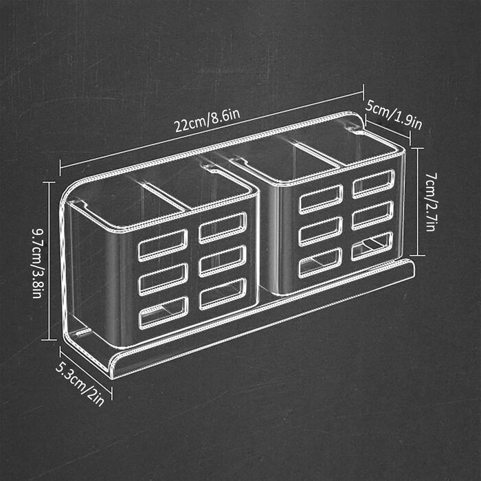 Тримач для зубних щіток на стіну без свердління, алюміній, чорний колір, самоклеюча кріплення для зубних щіток, пасти, бритви та гребеня