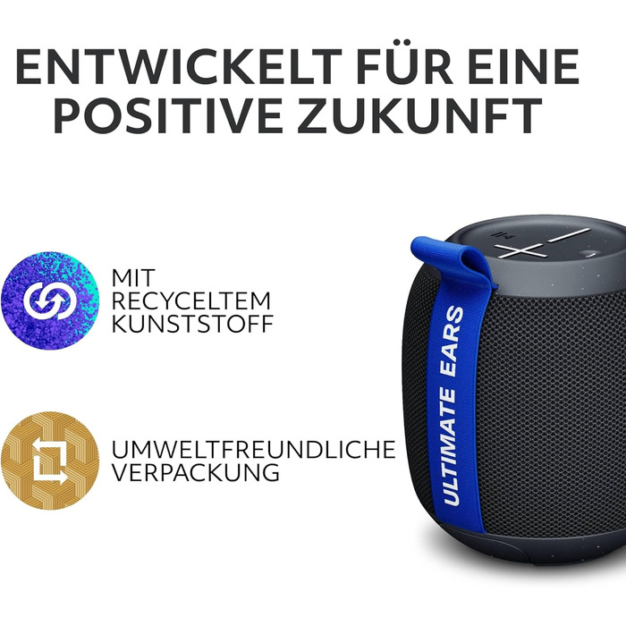Портативна Bluetooth колонка Ultimate Ears WONDERBOOM PLAY чорного кольору: водонепроникна, з глибоким басом та 360° звуком, пилозахищена, плаваюча, радіус дії 40м