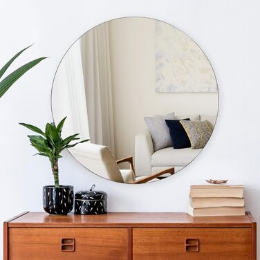 Дзеркало настінне прямокутне 40x60 см без рами, сучасне для ванної кімнати, HD скло