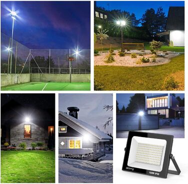 Bright LED Floodlight Outdoor 100W Warm White, Outdoor Floodlight, Super Bright 10000LM Floodlight, Outdoor Spotlight IP66 Waterproof, 3000K Outdoor Spotlight, Warm Floodlight for Garden, Garage, Yard (Warm White, 100W)