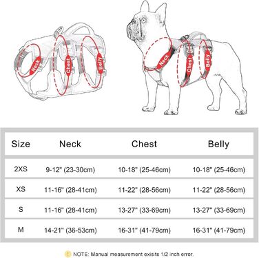 Безпечне шлейка для собак середніх порід Beirui - відбиваючі елементи, без тяги, з м'якою ручкою, водонепроникна, для щоденних прогулянок та тренувань (Сірий), S: обхват грудей 33-69 см, підходить для собак вагою 9-14 кг