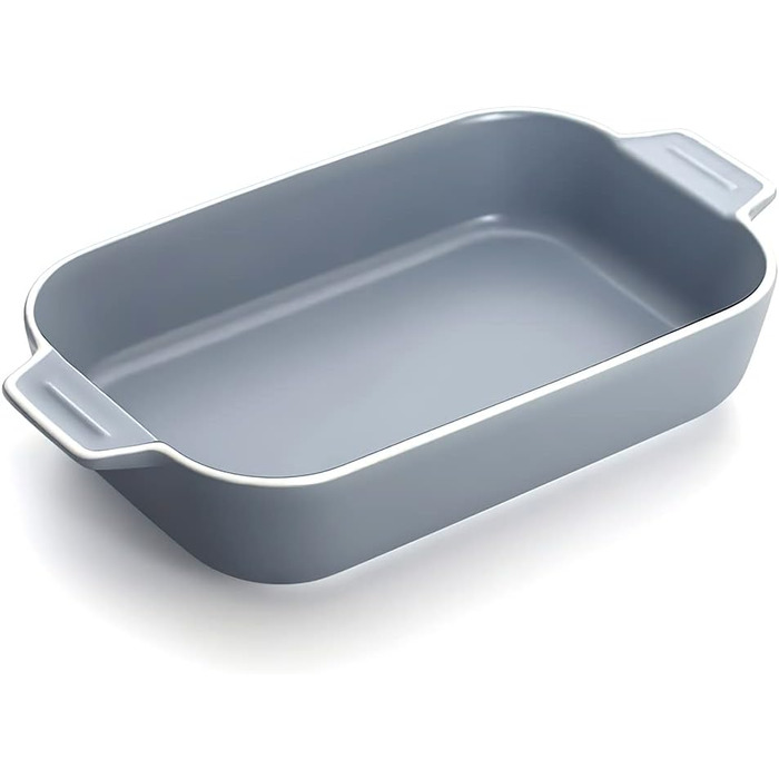 Форма для лазаньї, 2 шт., 22 x 12 см, керамічна, з ручками (блакитна)