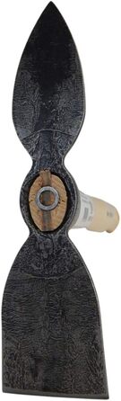 Hand hoe, sturdy forged hoe for the garden, wide and heart-shaped blade, 40cm short ergonomic handle from SHW-FIRE