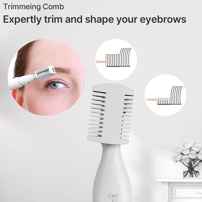 TOUCHBeauty AG-1658W: Професійний тример для тіла та обличчя - триммер для носа, брів, вух та обличчя (білий, срібний)