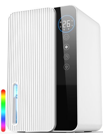 Електричний осушувач повітря 1800 мл, енергозберігаючий, для спальні та ванної кімнати, 22,5W, тихий режим, таймер, автовимкнення (550 мл/день)