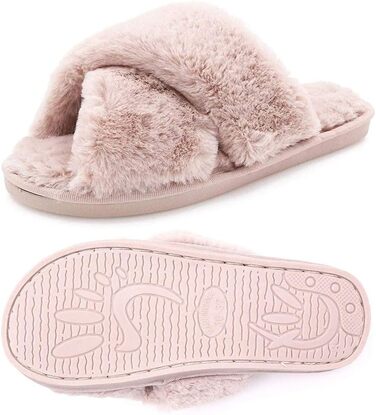 Тапочки жіночі зимові з плюшу, теплі, неслизькі, зручні, жіночі. Кольори: білий (41/42 EU), рожевий