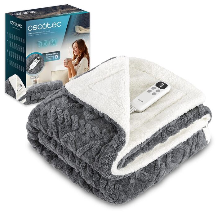 Електрична грілка для ліжка Cecotec HeatConfort Luma, 160 x 130 см, 115 Вт