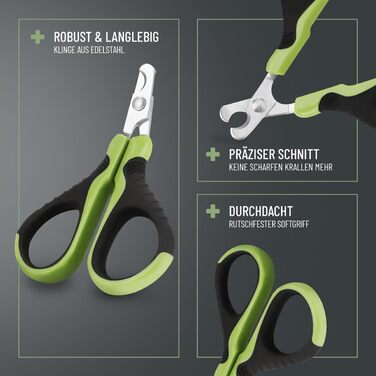 Ножиці ReaVET для обрізання кігтів котів, собак, цуценят та дрібних тварин - ідеальні для щільно прилеглих кігтів. Зручні, легкі та стабільні.