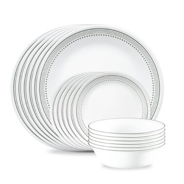 Сервіз столовий Corelle Mystic Gray на 6 осіб, 18 предметів, скло, сірий колір, стійкий до сколів