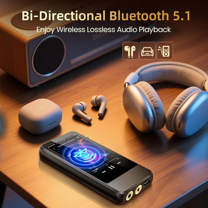 Hi-Res MP3 плеєр HIFI WALKER H20 Pro з Bluetooth, 64GB, Dual ESS DAC, 4.4мм збалансований вихід, 3.2