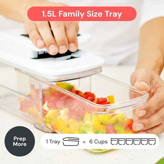 Набір для нарізки овочів Fullstar: слайсер, спіраль, тертка, кухонні прилади (чорний, все-в-1)