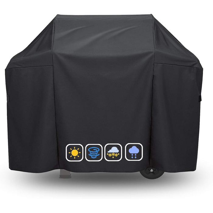Чохол для гриля Weber Spirit 300, 130x45x107 см, захисна водонепроникна накидка, UV-захист, для моделей E310/E315/E330