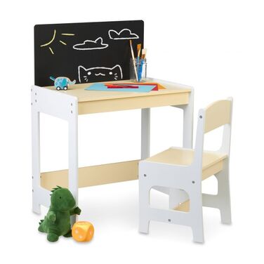 Relaxdays Children's Seating Set with Chalkboard
