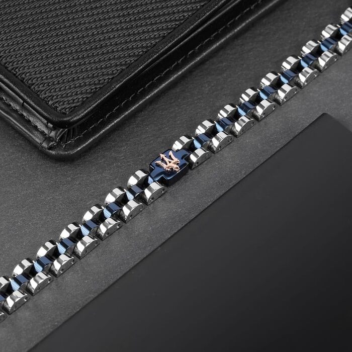 Браслет чоловічий Maserati Jewels з нержавіючої сталі, 21 см, синій (JM320AST08) з PVD покриттям