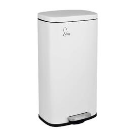 Сміттєвий відер SVITA TQ30 на 30л з педаллю та Softclose кришкою, нержавіюча сталь (Білий)