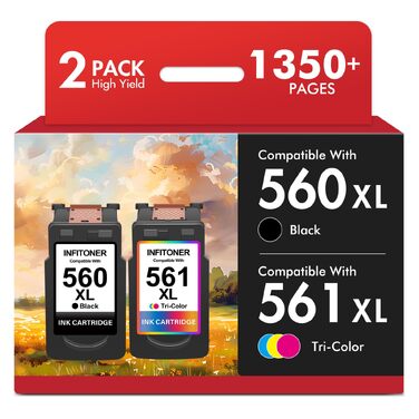 Комплект картриджів HP 302XL (чорний та кольоровий) для принтерів HP DeskJet 4520, 4525 (аналог 560XL, 561XL), посилена ємність XL