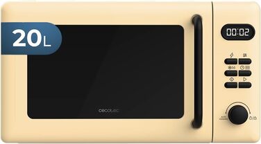Мікрохвильова піч Cecotec Digitale Proclean 5110 з грилем, 20 л, 700 Вт, жовта