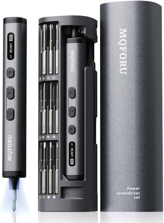 Набір мініатюрних електричних викруток MQFORU 78 в 1 з 72 бітами, 5 режимів крутного моменту, LED-підсвічуванням для ремонту телефонів, годинників, камер