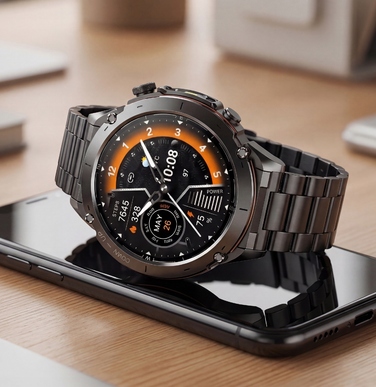 Смарт-годинник Lazird зі вбудованим GPS, акумулятором 730 мАг, ліхтариком та барометром, чорний