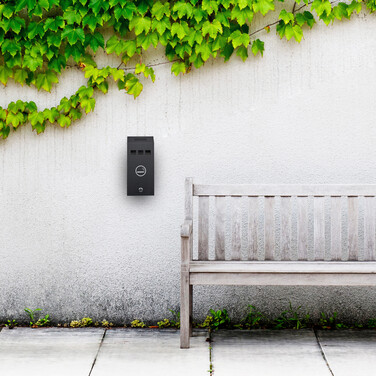 Relaxdays Black Wall-Mounted Cup Holder