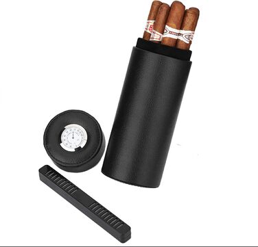 Сумка-гумодор для сигар з кедрової деревини, шкіряна, переносний, з гігрометром, зволожувач повітря, прямокутна