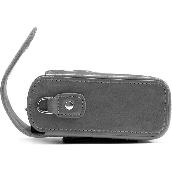 Сумка для фотоапарата MegaGear Panasonic Lumix DC-ZS70/LX10/ZS60/ZS100/LX15/TZ95/TZ90/TZ80/TZ100 сіра шкіряна з ременем