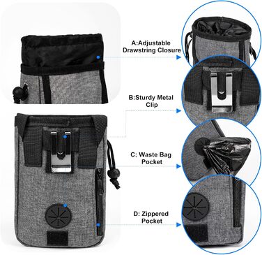 Чемодан для собак та котів Modoker: органайзер для подорожей з підстилкою, 2 миски, 2 контейнери для корму, темно-сірий