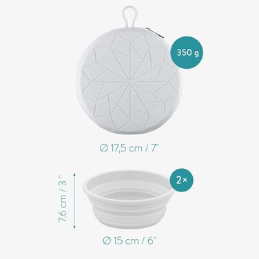 Набір мисок для собак та котів Navaris: 2 складні миски з силікону + сумка